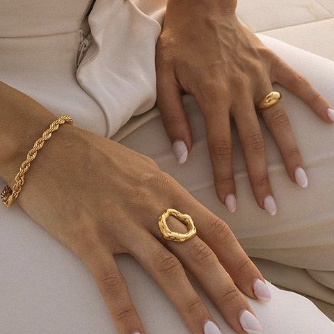 Organic Gold Statement Ring
