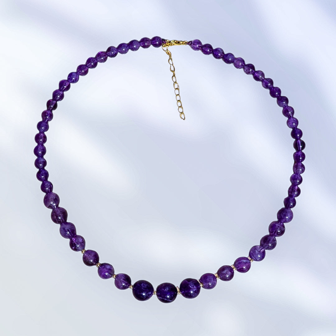 Amethyst Growing Bead Necklace
