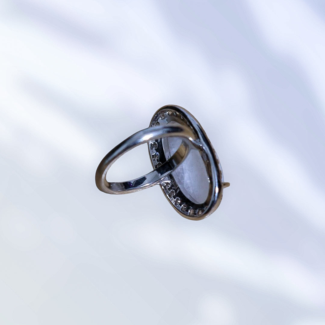 Celestial Halo Moonstone Ring