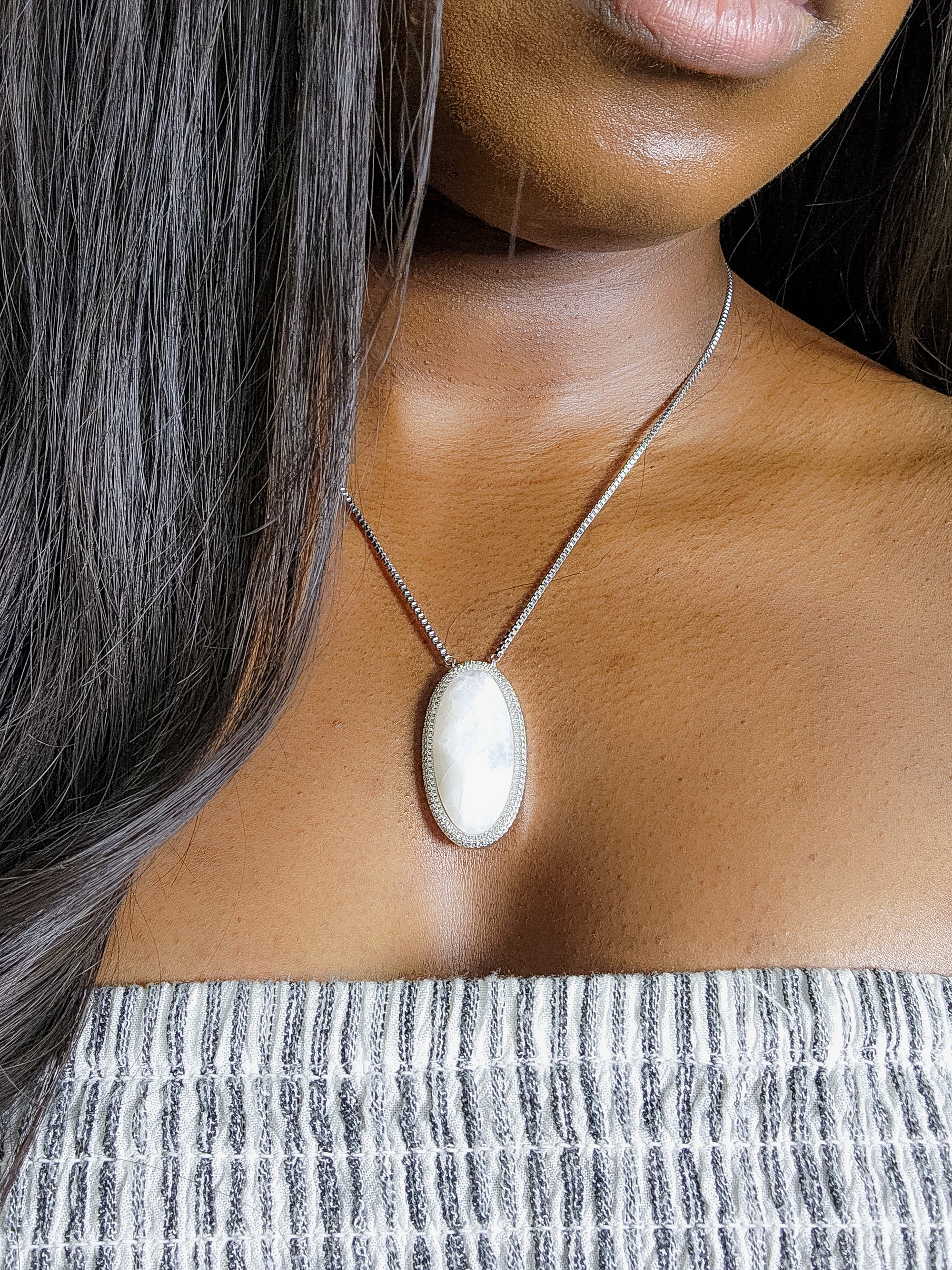 Celestial Elegance Moonstone Pendant Necklace