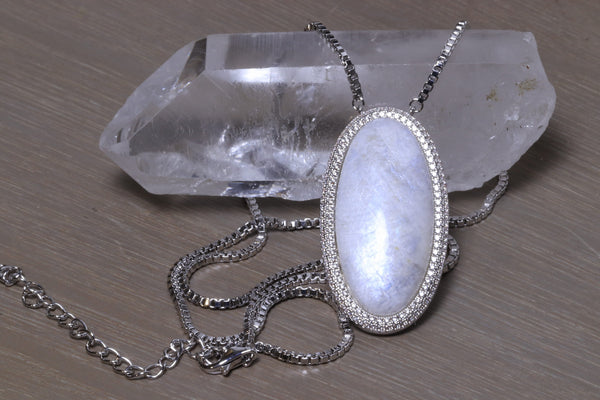 Celestial Moonstone Pendant Necklace