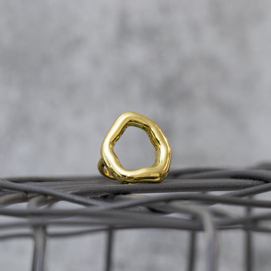 Organic Gold Statement Ring