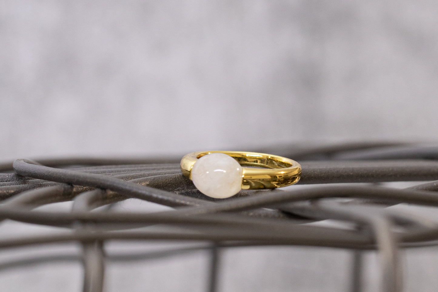 Solitaire Moonstone Ring