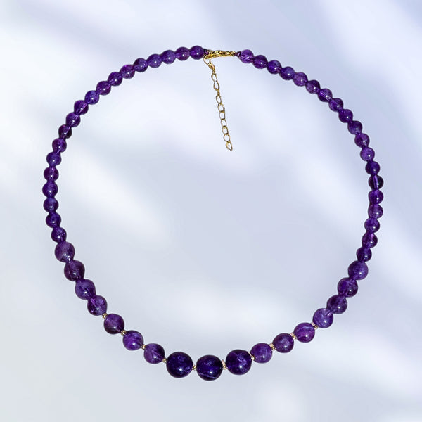 Amethyst Growing Bead Necklace