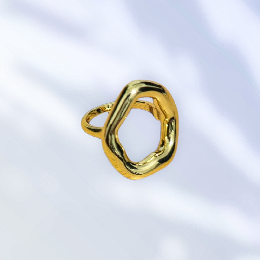 Organic Gold Statement Ring