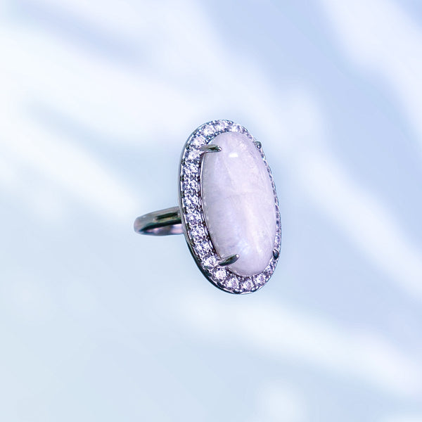 Celestial Halo Moonstone Ring