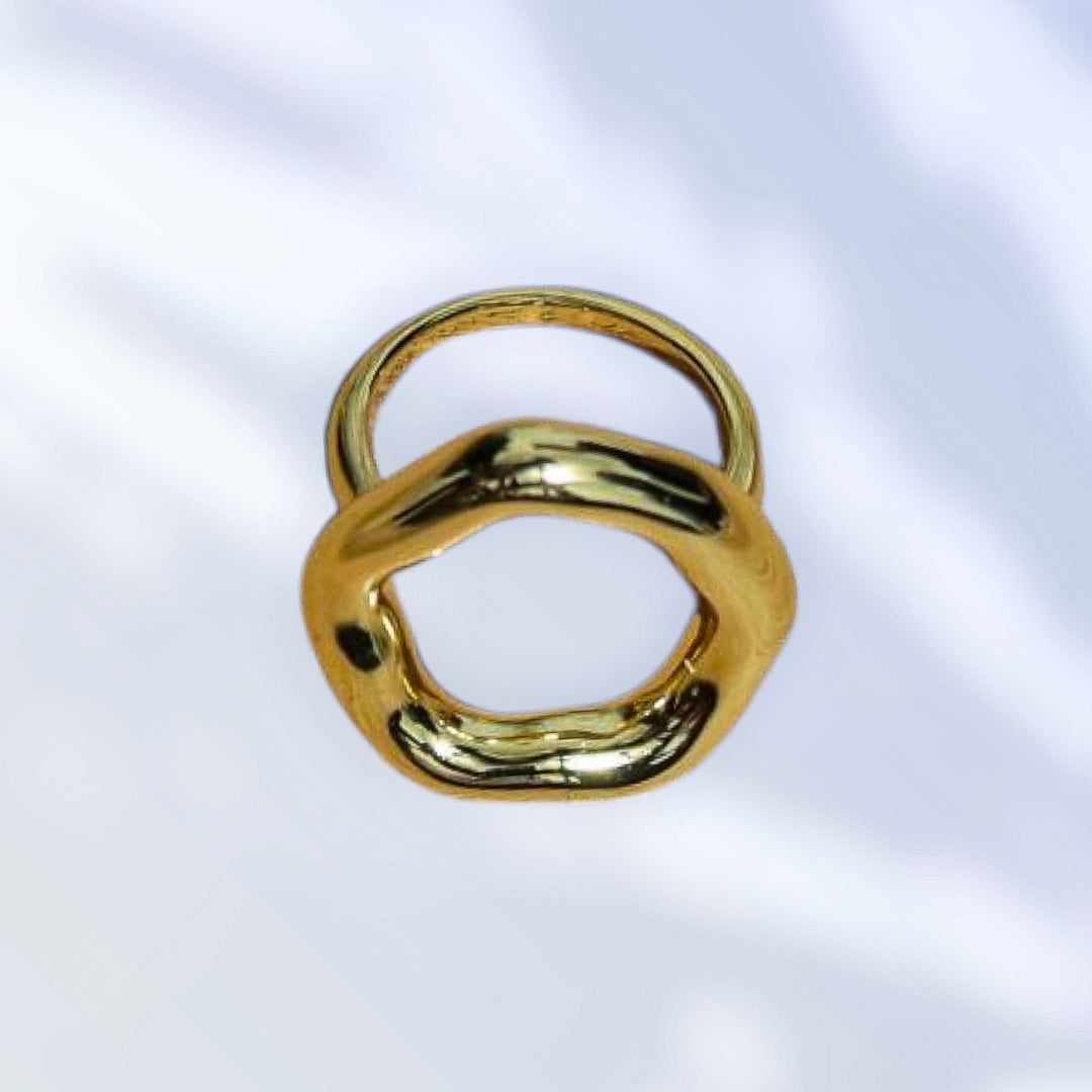 Organic Gold Statement Ring