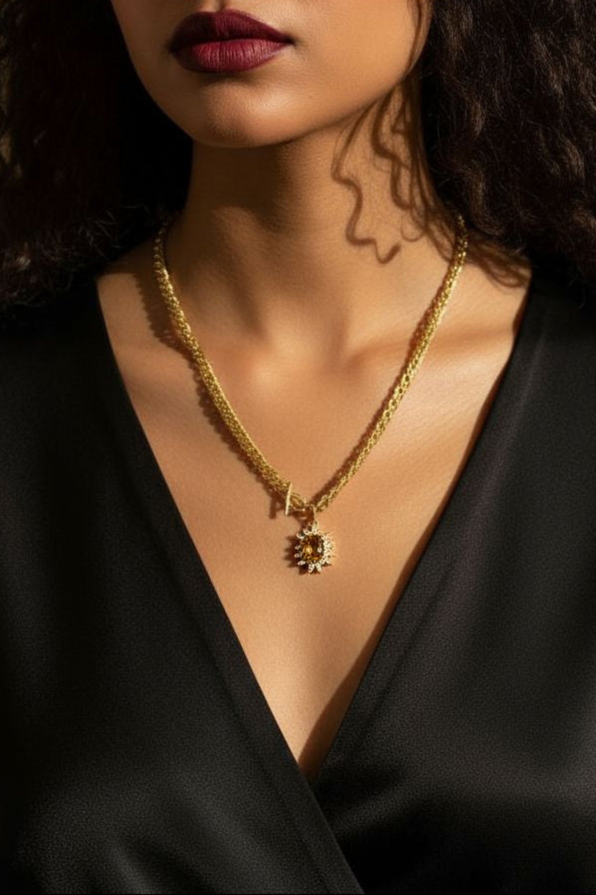 Solar Flare Citrine Statement Necklace