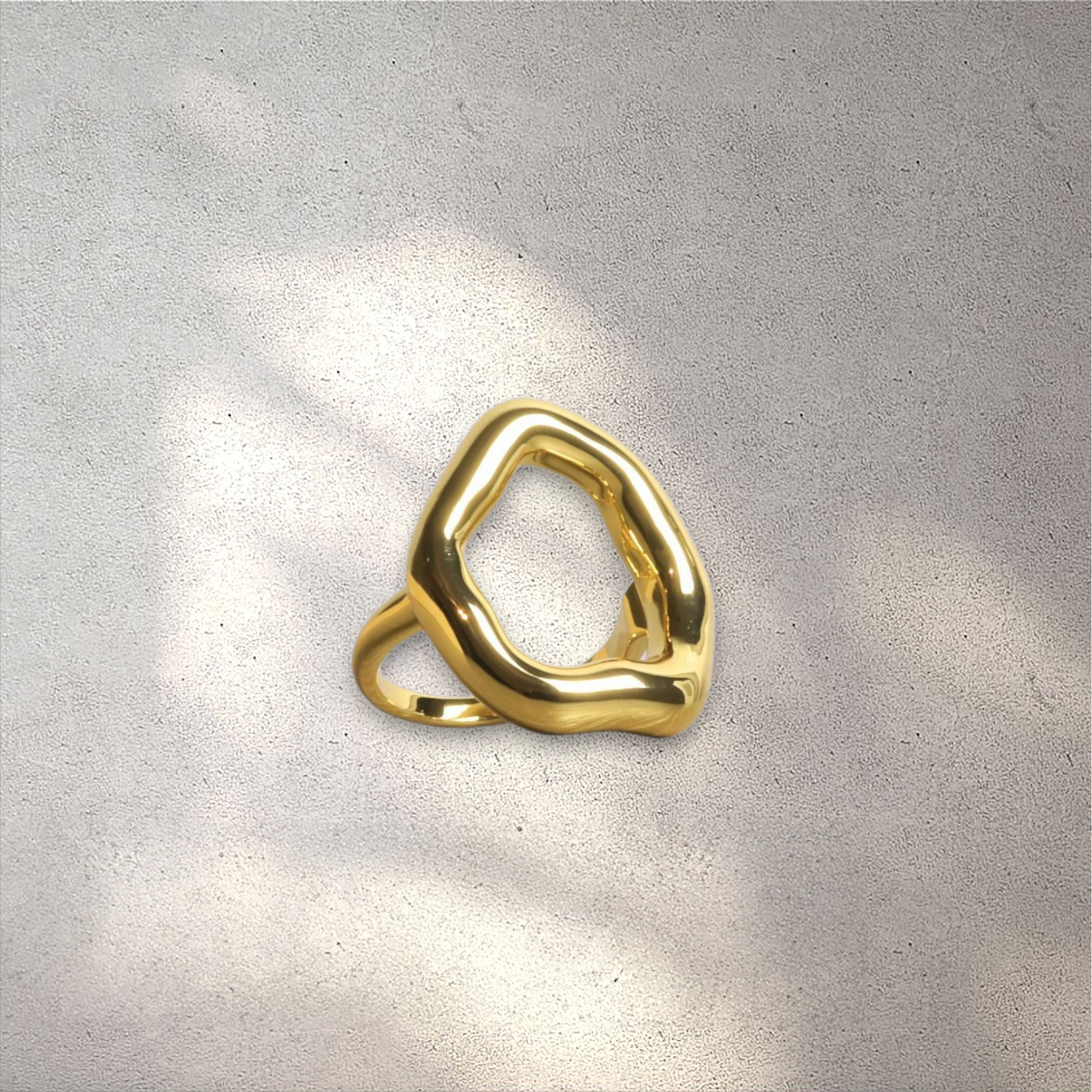 Organic Gold Statement Ring