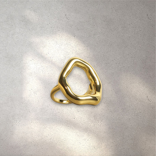 Organic Gold Statement Ring