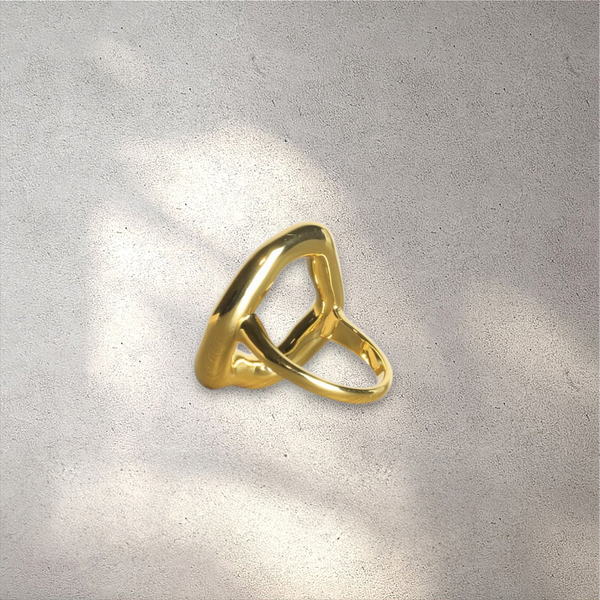 Organic Gold Statement Ring