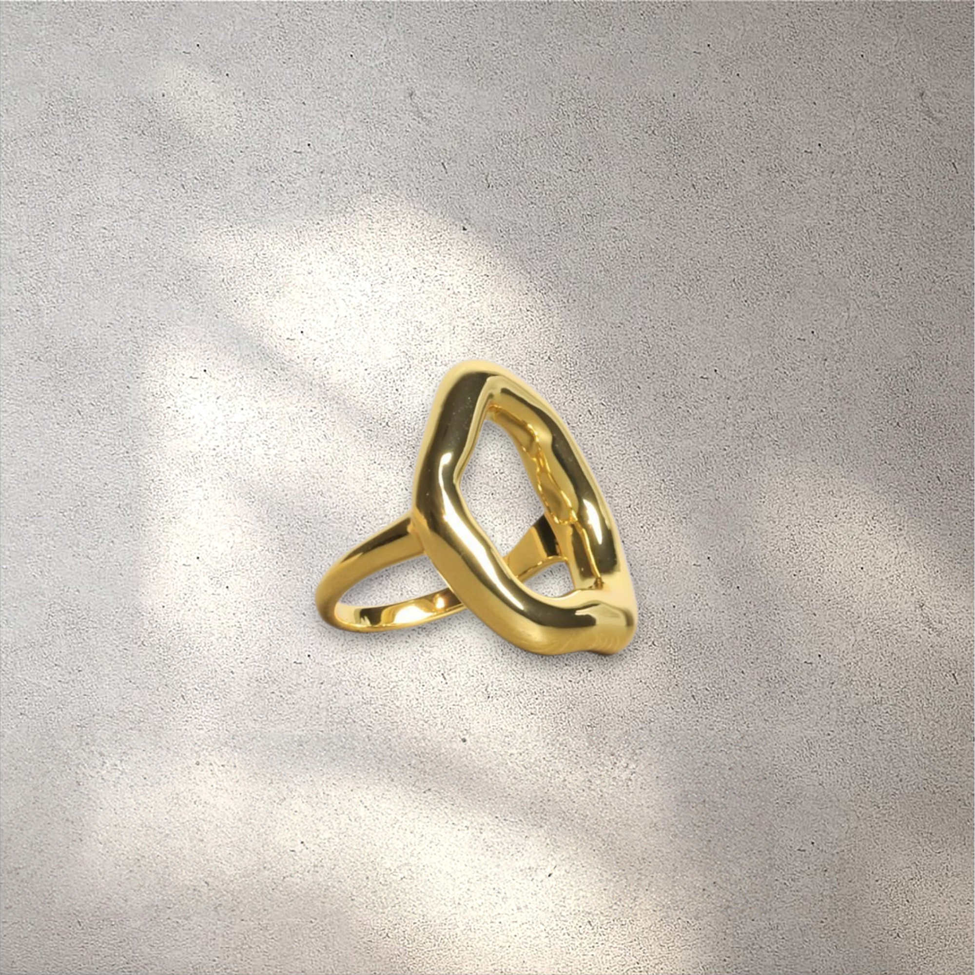 Organic Gold Statement Ring