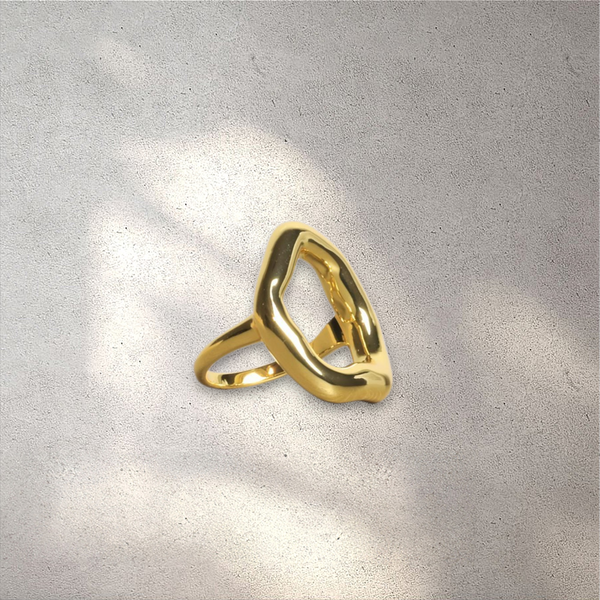 Organic Gold Statement Ring