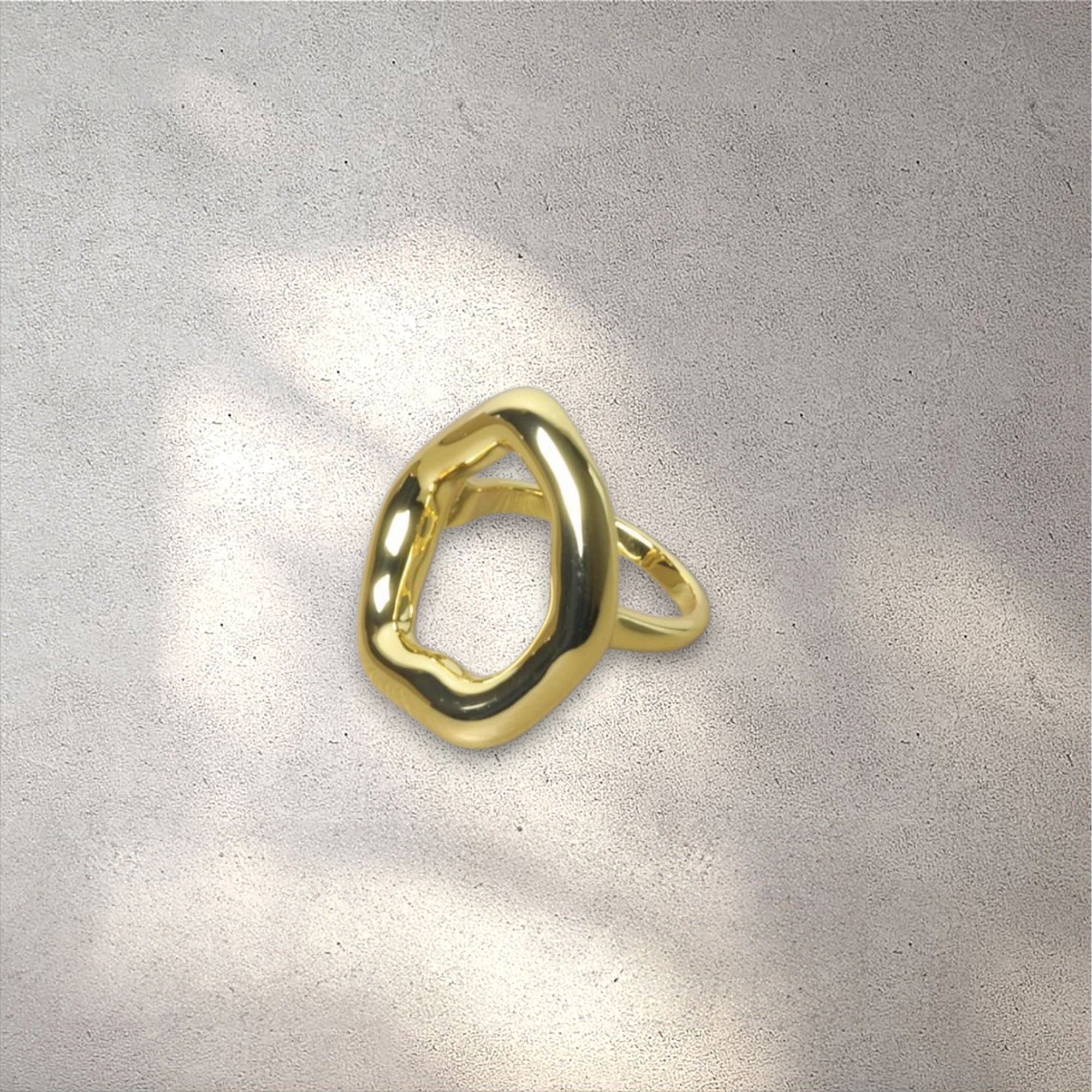 Organic Gold Statement Ring