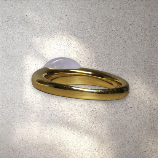 Solitaire Moonstone Ring