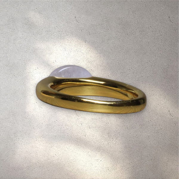 Solitaire Moonstone Ring