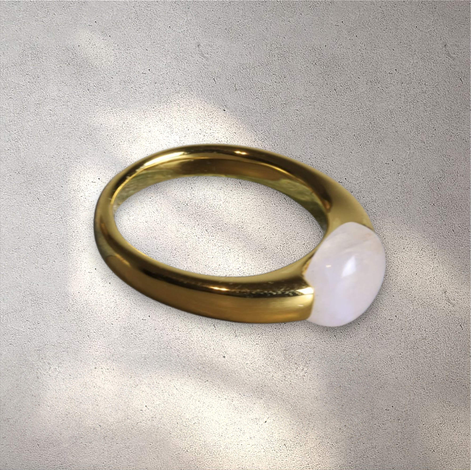 Solitaire Moonstone Ring