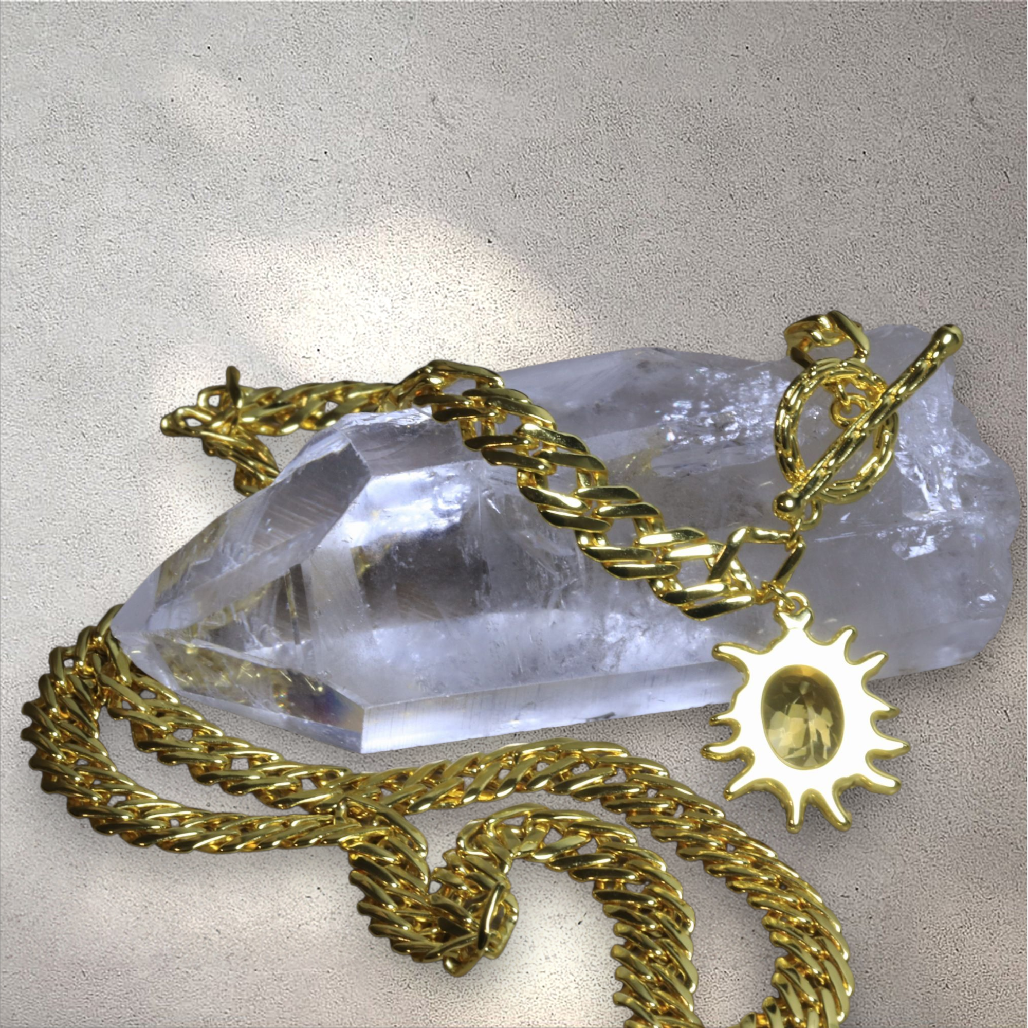 Solar Flare Citrine Statement Necklace