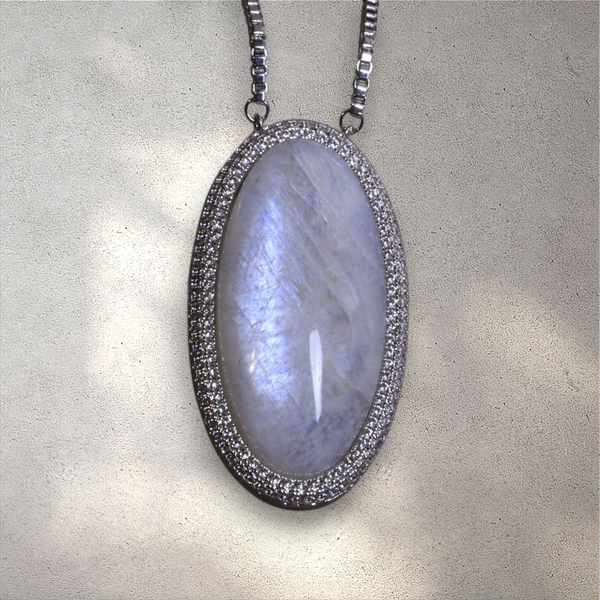 Celestial Moonstone Pendant Necklace