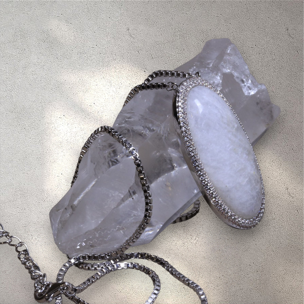 Celestial Moonstone Pendant Necklace